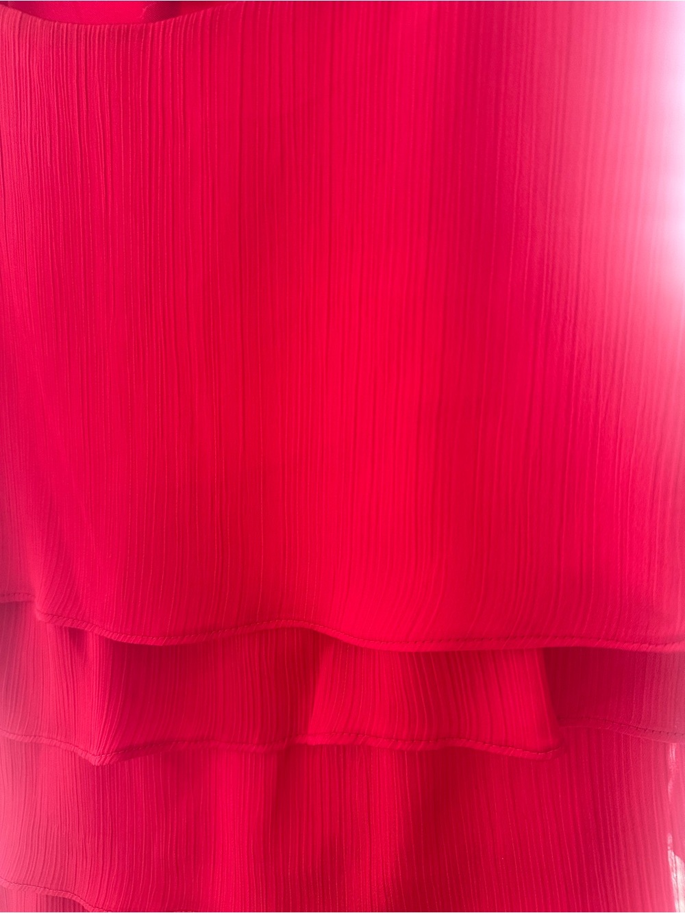 connected apparel Hot Pink Layered Sleeveless Mini Dress - Picture 4 of 4